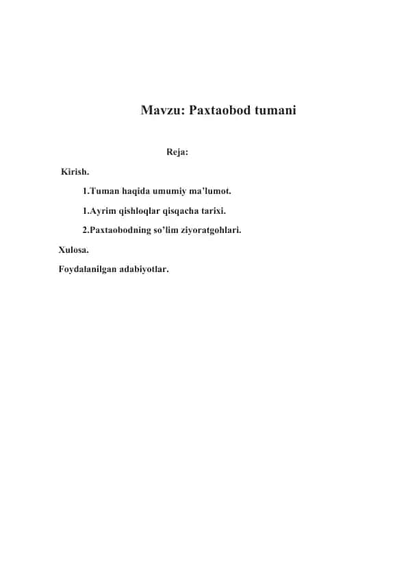 Paxtaobod Tumani
