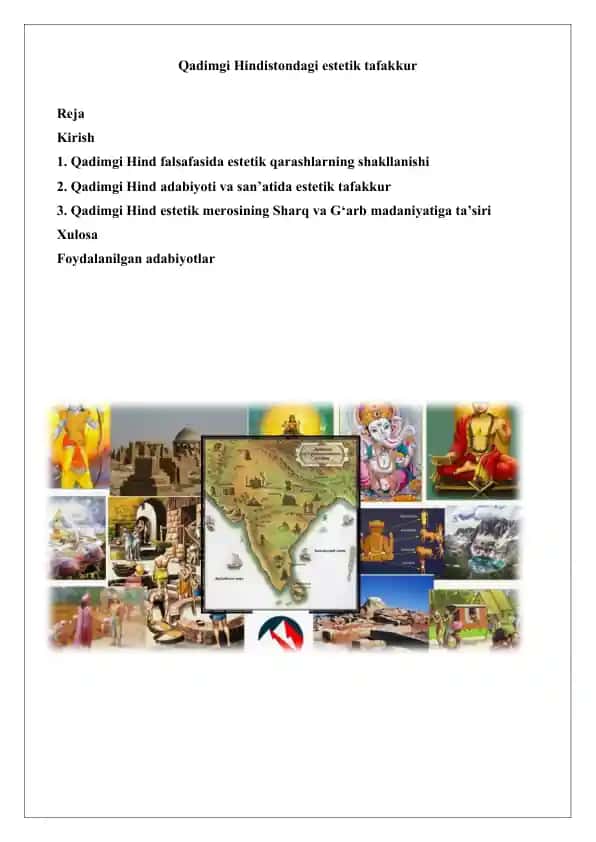 Qadimgi Hindistondagi estetik tafakkur