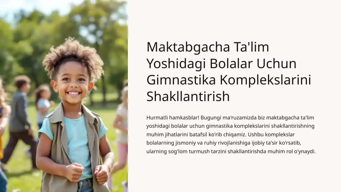 Gimnastika Komplekslarini Shakllantirish