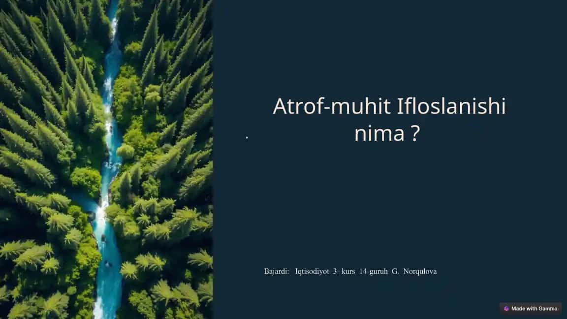 Atrof-muhit Ifloslanishi