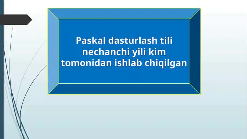 Paskal dasturlash tili