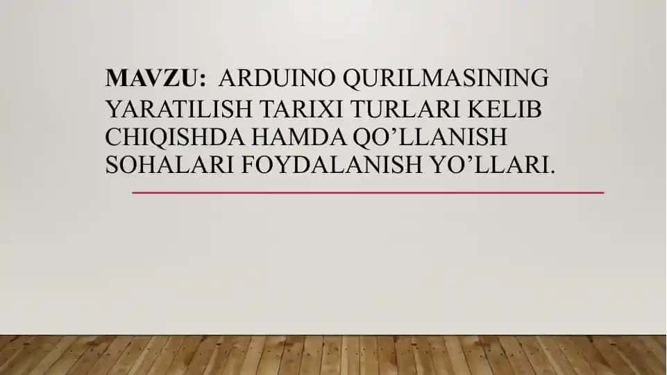 Arduino qurilmasining yaratilish tarixi