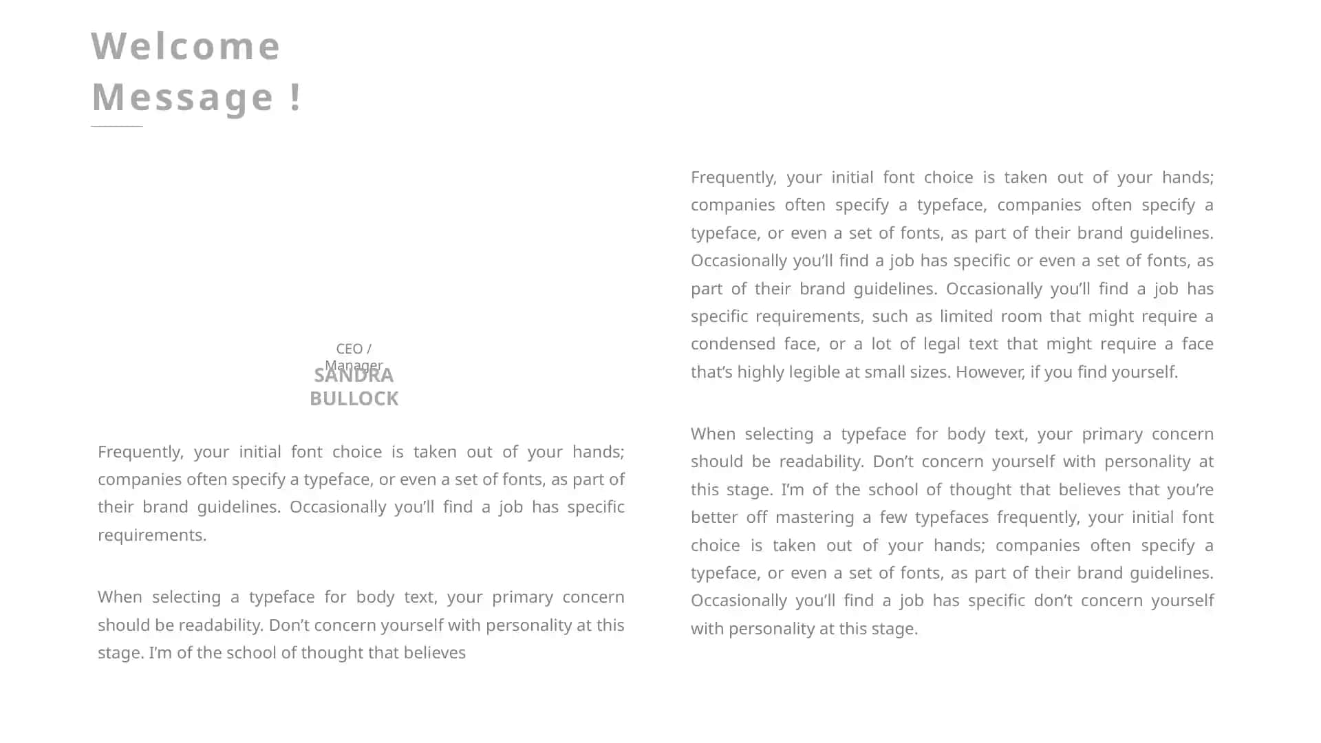 Typefaces for Body Text