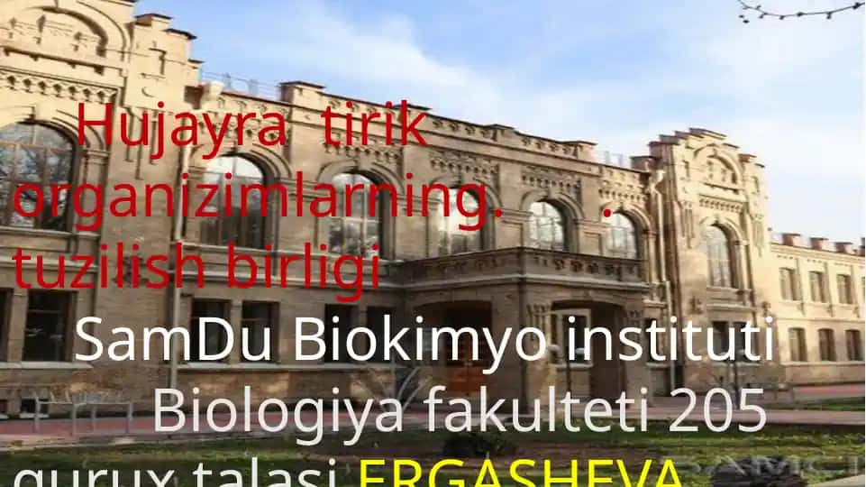 Hujayratirikorganizimlarning..tuzilish birligi