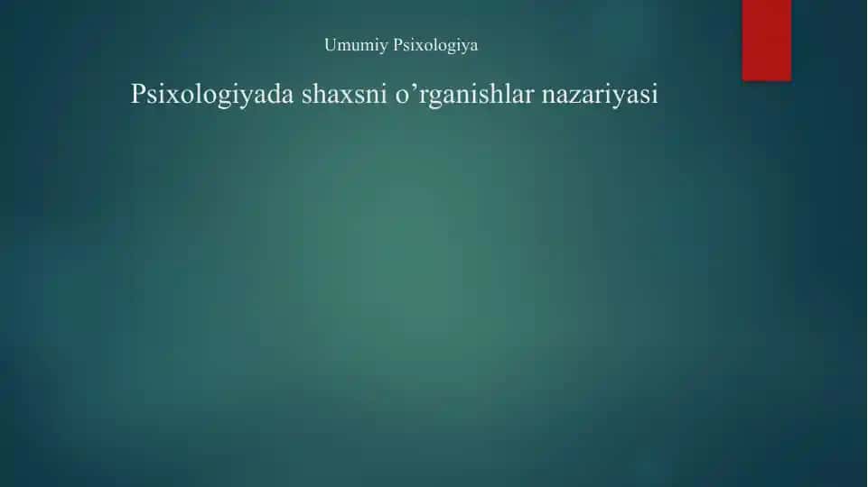 Umumiy Psixologiya