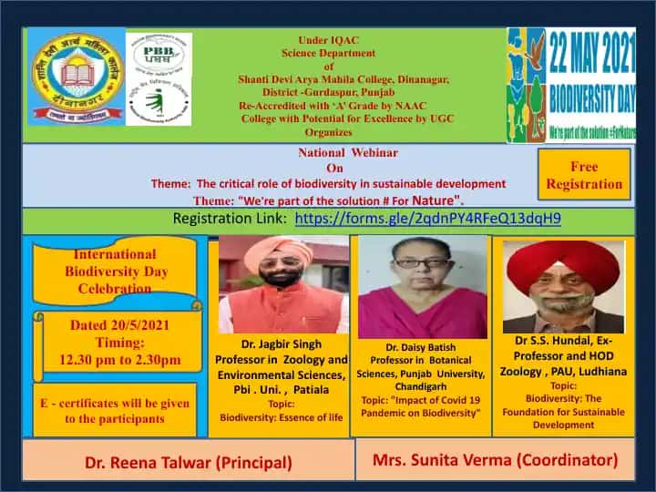 National Webinar on Biodiversity