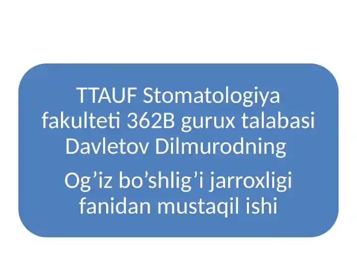 Stomatologik Jarrohlik Asboblari Klassifikatsiyasi