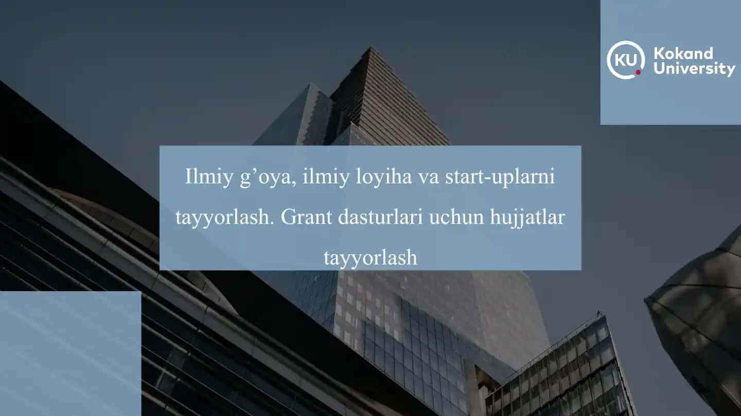 Grant Dasturlari uchun Hujjatlar Tayyorlash