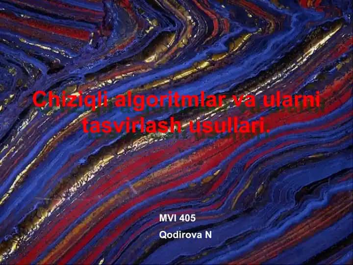 Chiziqli algoritm vaularnitasvirlash usullari