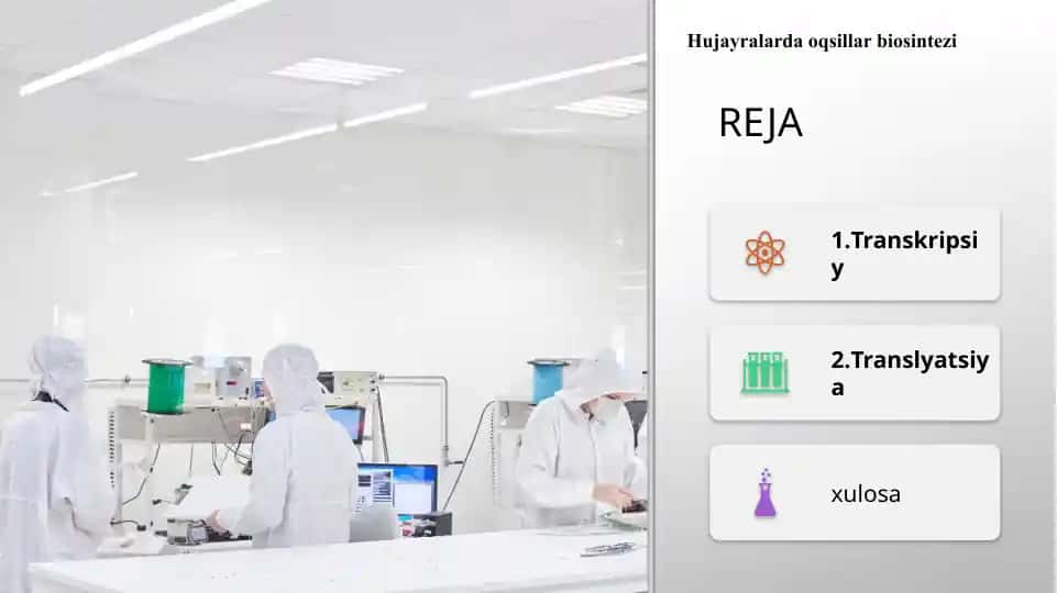 Hujayralarda oqsillar biosintezi
