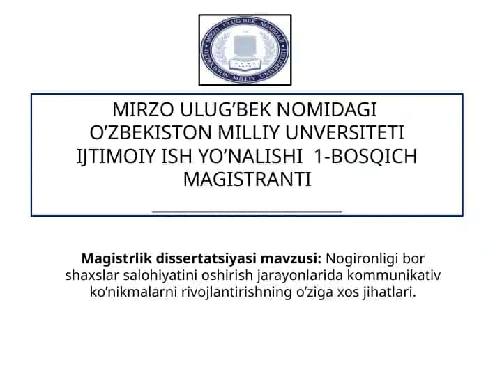 Nogironligi bor shaxslarning kommunikativ ko'nikmalarini oshirishning asosiy jihatlari