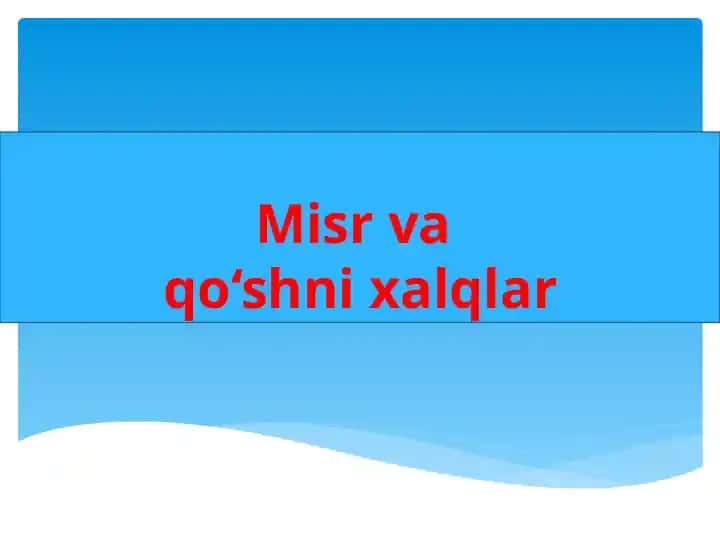 Misr vaqo‘shnixalqlar