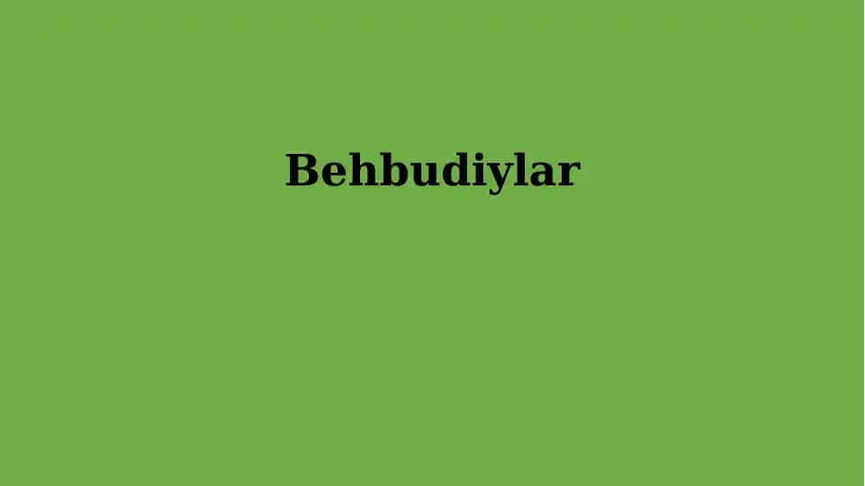 Behbudiylar
