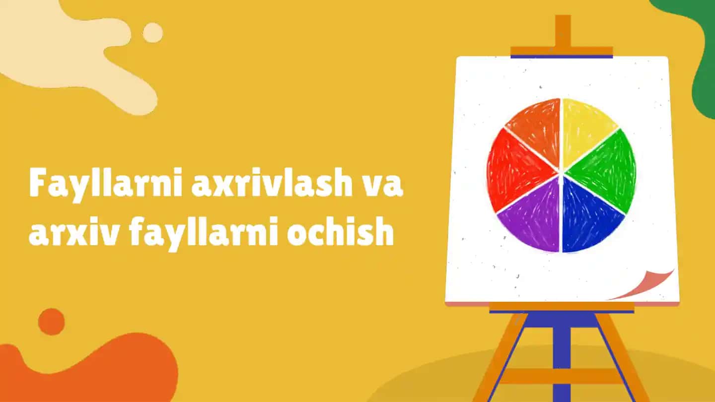 Fayllarni axrivlash va arxiv fayllarni ochish