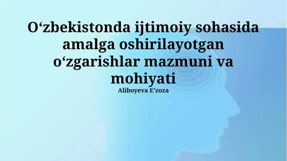 Ijtimoiy Soha Islohotlarining Mohiyati