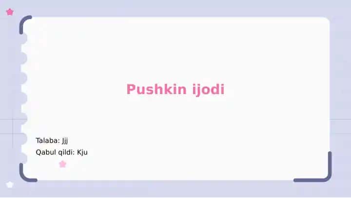 Pushkin ijodi