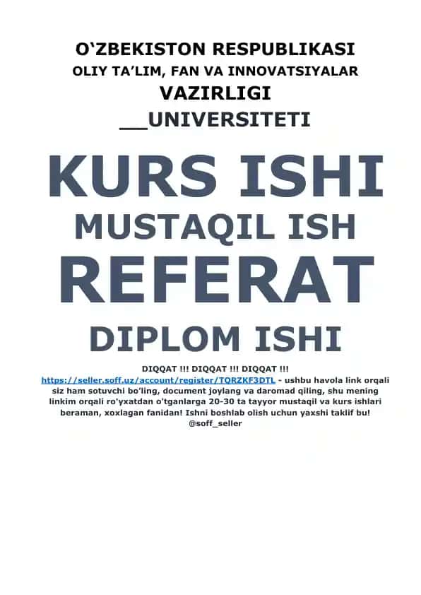 Sanoat korxonalarida shartnomaviy munosabatlarni tashkil etish