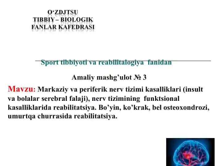 Amaliy mashg’ulot№3