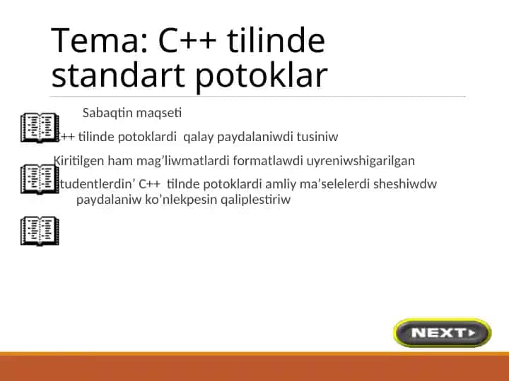 C++ tilinde standart potoklar