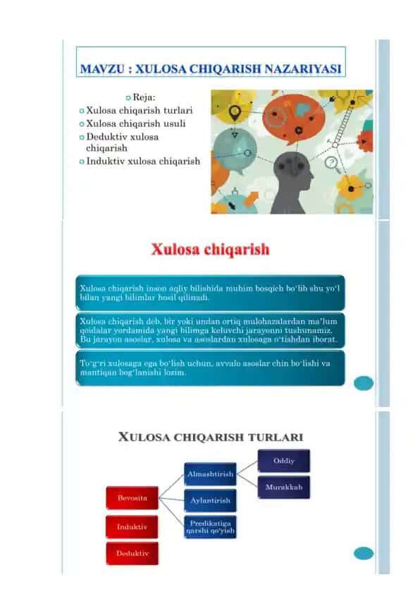 Xulosa chiqarish nazariyasi