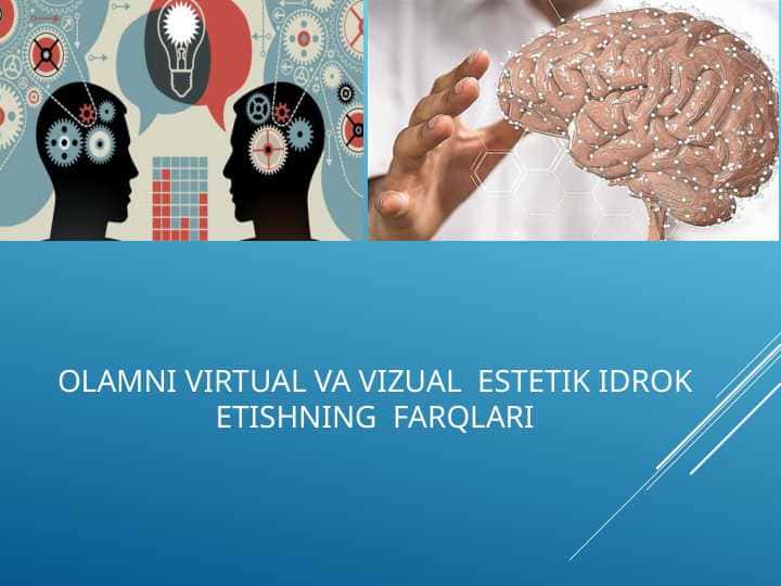 Olamni virtual va vizual estetik idrok etishning farqlari