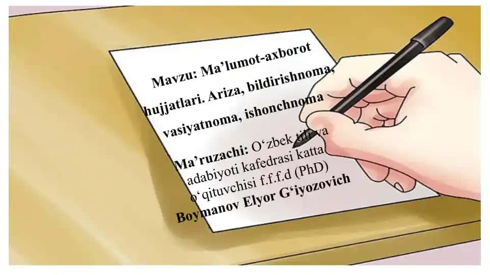Ma’lumot-axborot hujjatlari haqida ma’lumot