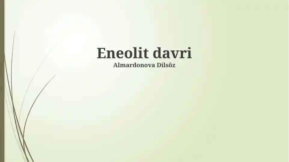Eneolit davri