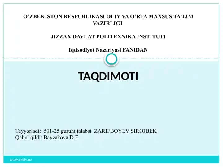 Ishlab chiqarish jarayoni, uning natijalari va samaradorligi