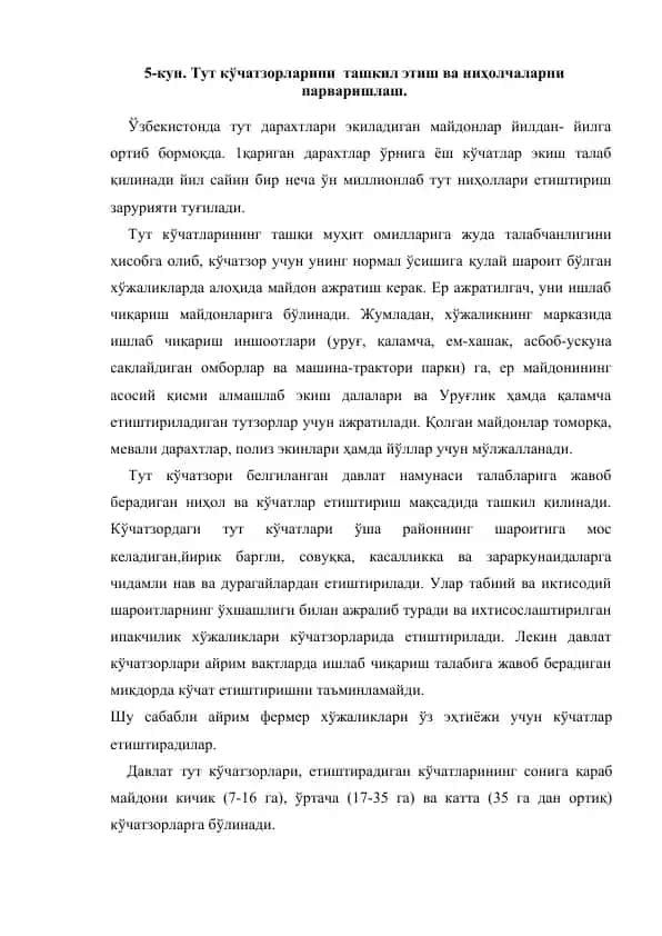 Тут кўчатлари