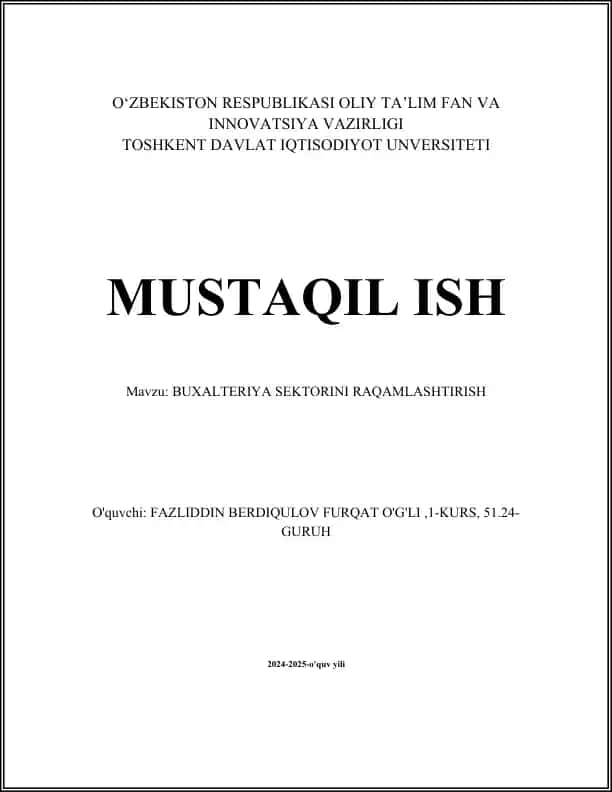 Raqamli Buxgalteriya Dasturlari