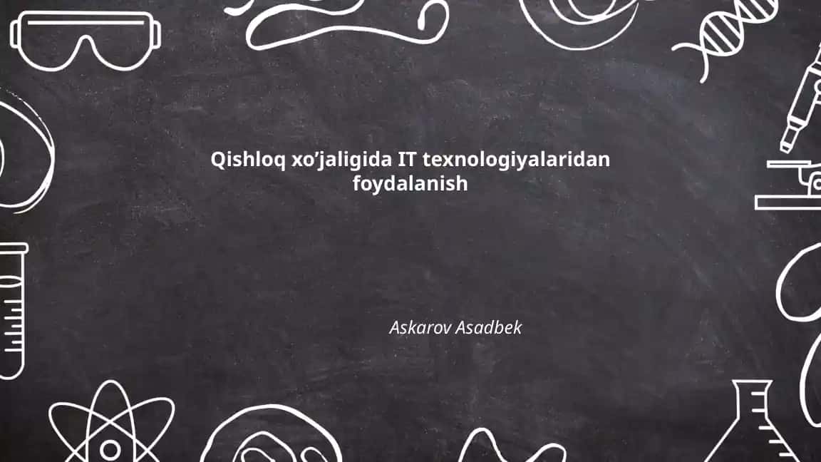 Qishloq xo‘jaligida dronlardan foydalanish