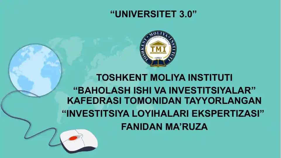 "Investitsiya loyihalarining tijorat tahlili"