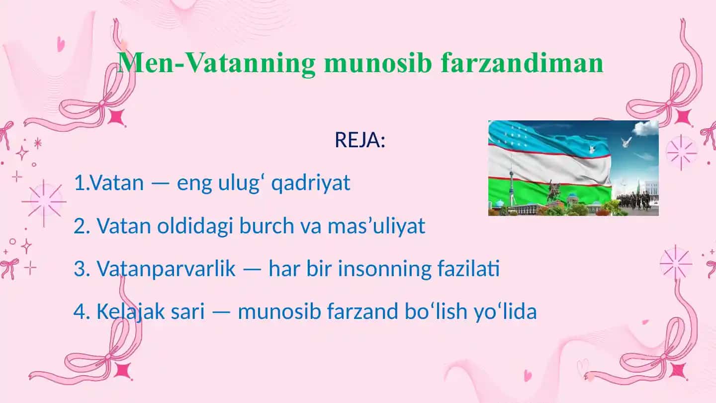 Men-Vatanning munosib farzandiman