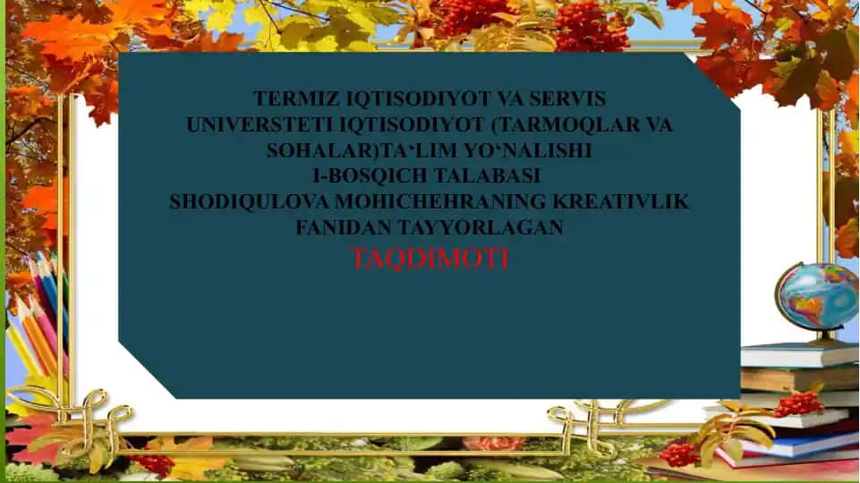 "Maktabgacha ta`lim tashkilotlarida rahbarlik"