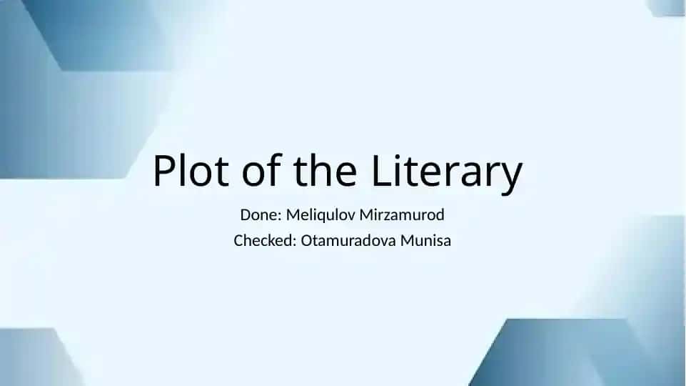 Plot of the Literary