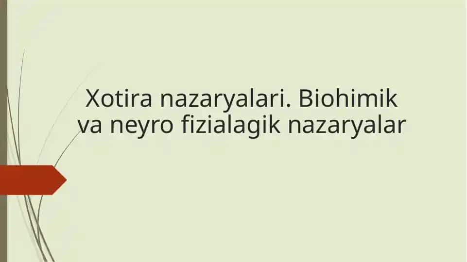 Xotira nazariyalar
