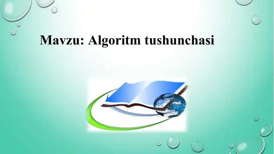 Algoritm tushunchasi