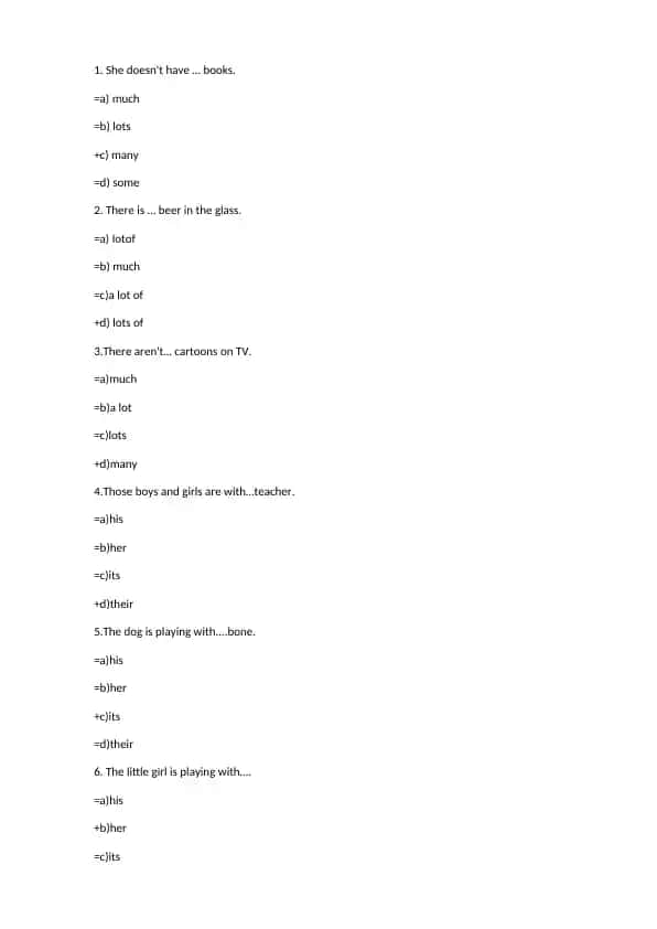 Fill in the Blank Exercises - English Grammar