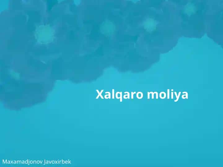 Xalqaro moliya