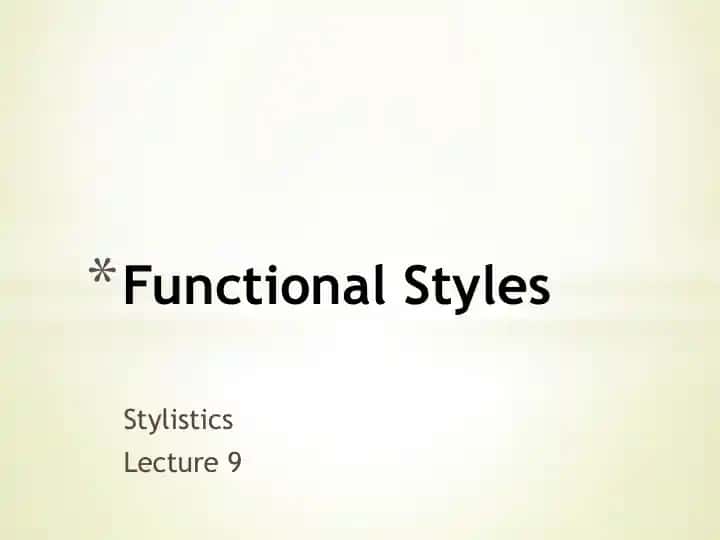 Stylistics
