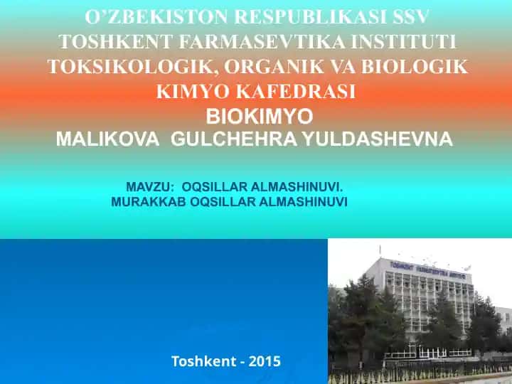 Oqsillar Almashinuvi