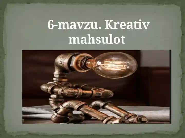 Kreativ mahsulot