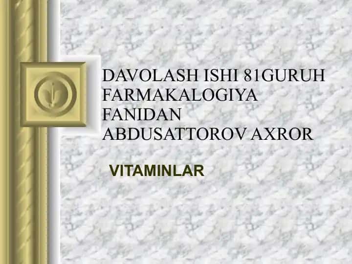 Vitaminlar
