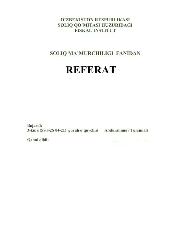 Soliq auditi haqida taqdimot