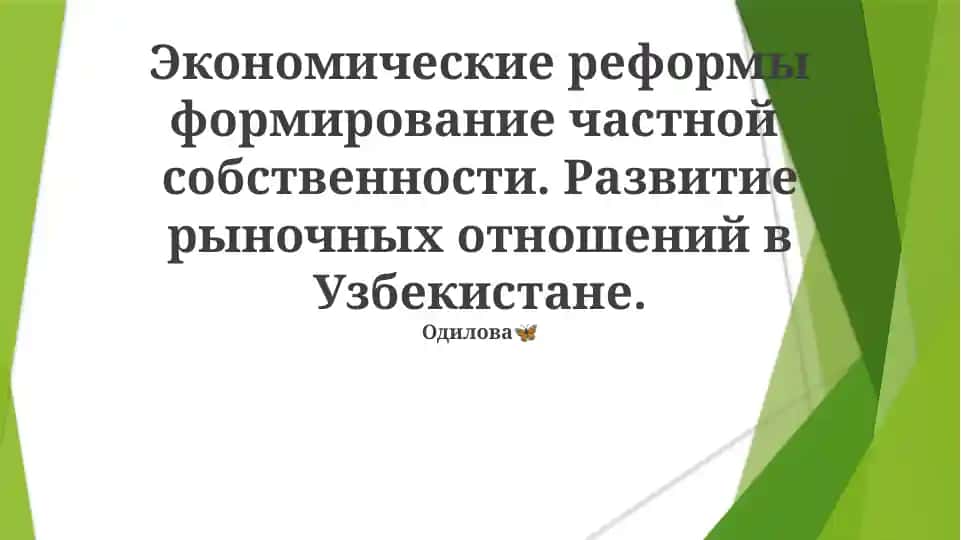 O'zbekiston iqtisodiy o'tish davridagi qiyinchiliklar va imkoniyatlar