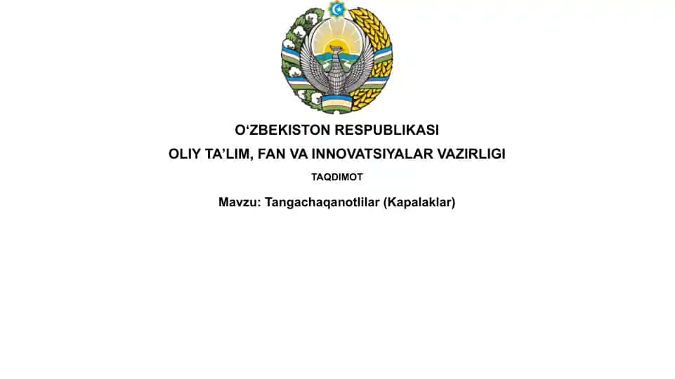 Tangachaqanotlilar(Kapalaklar)