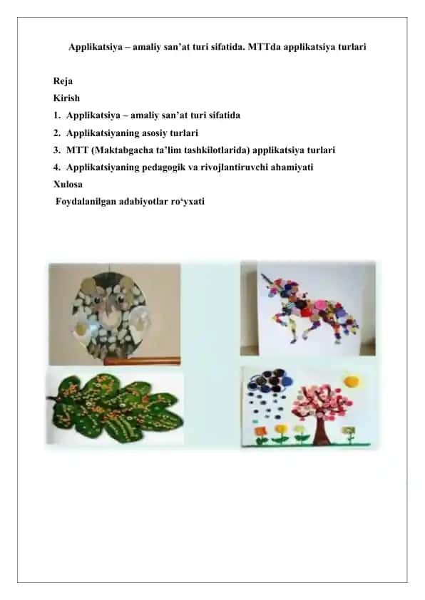 Applikatsiya – amaliy san’at turi