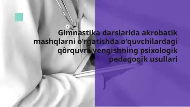 Gimnastika darslarida akrobatik mashqlar