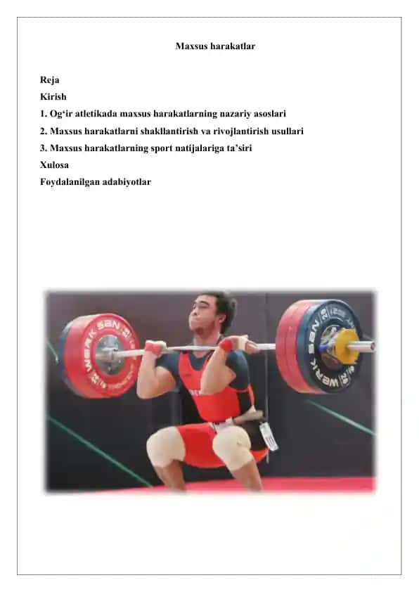 Maxsus harakatlar