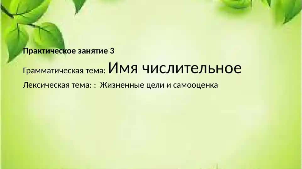 Имя числительное